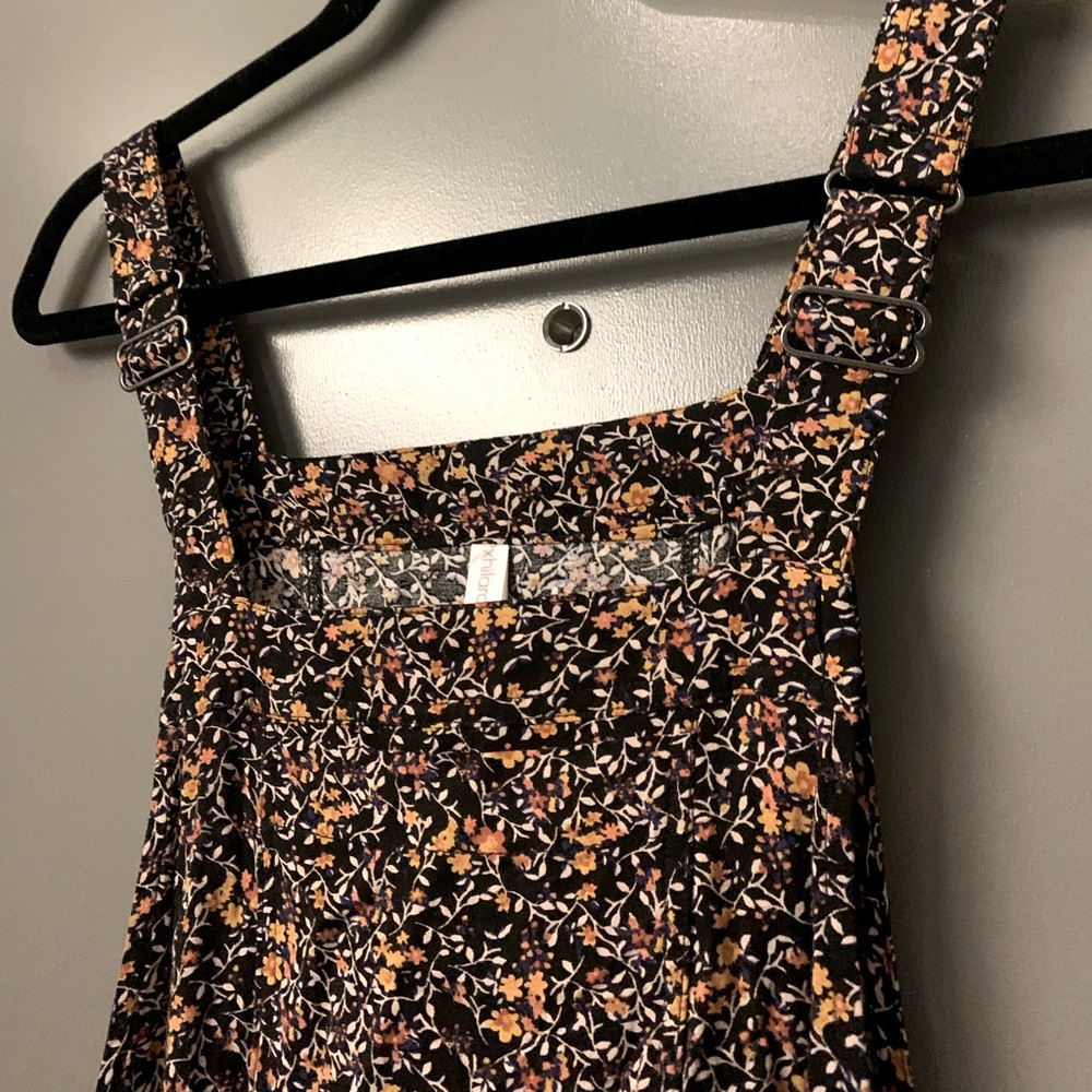 🍁 mini overalls dress - fall print jumper